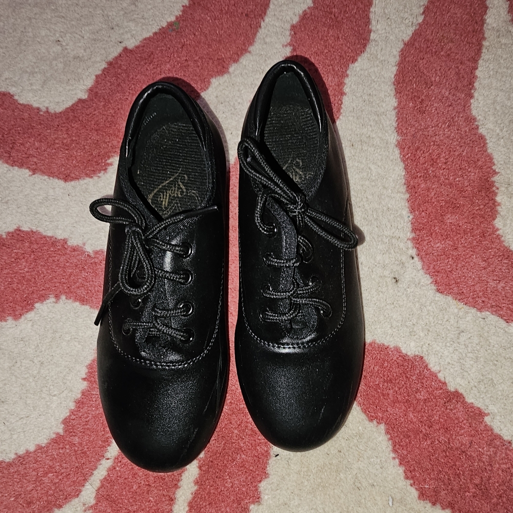 Stelle Kids Black Lace-Up Tap Shoes Size 1